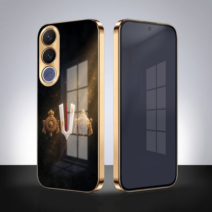 Vivo V70 FE 5G Royal Heritage Edition Gold Electroplated Glass Phone Back Case