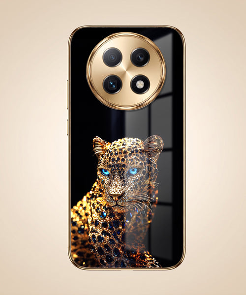 Oppo F29 Pro 5G Panther Gold Electroplated Glass Phone Back Case