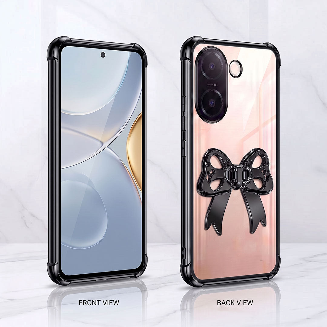Vivo V60e 5G Stylish Bow Knot Transparent Shockproof Airbag Phone Case