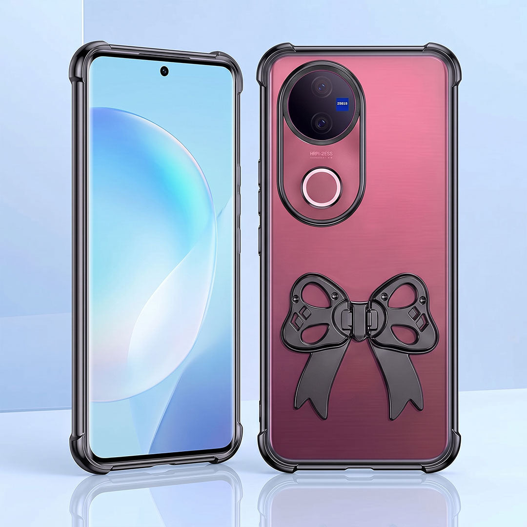 Vivo V50 5G Stylish Bow Knot Transparent Shockproof Airbag Phone Case