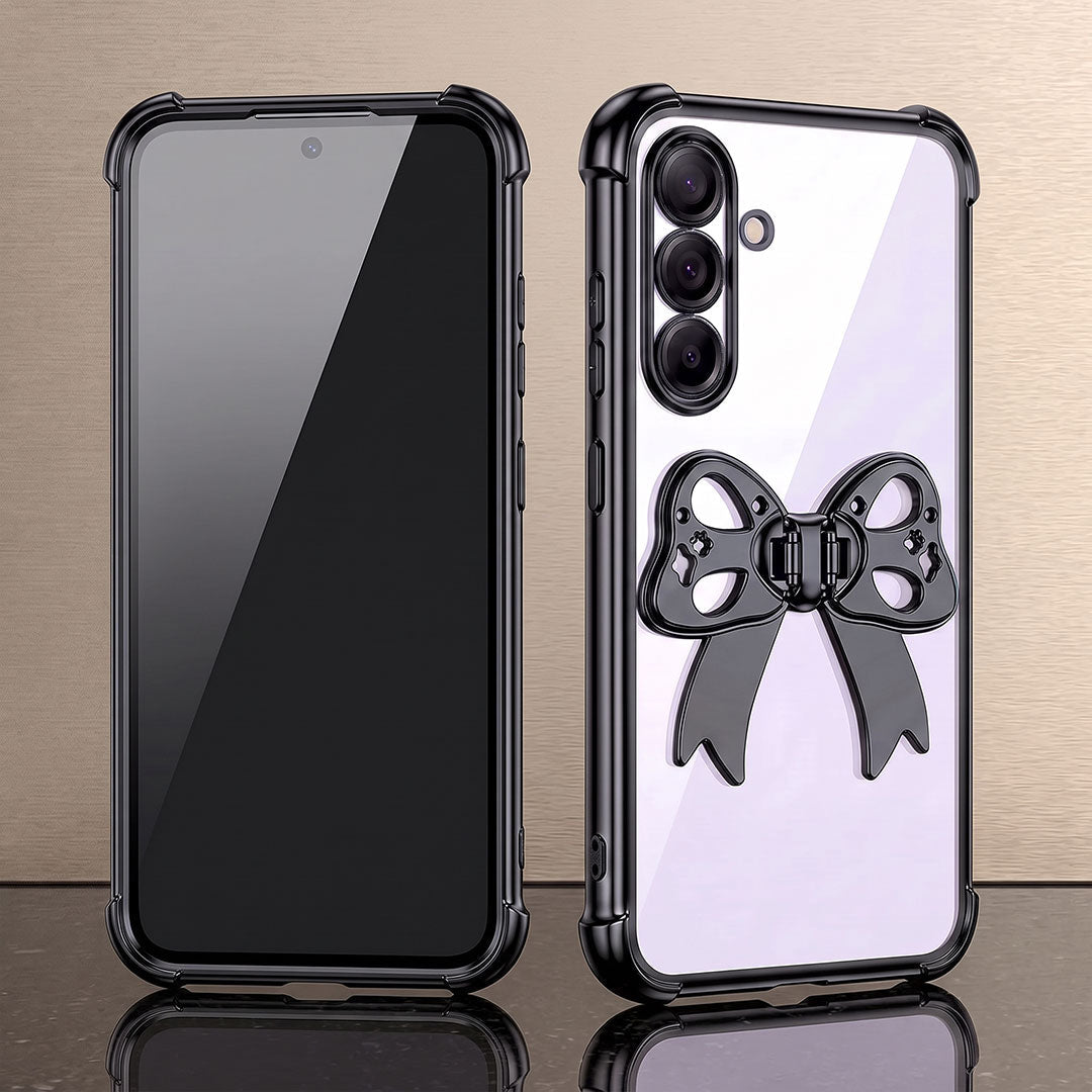 Samsung Galaxy A56 5G Stylish Bow Knot Transparent Shockproof Airbag Phone Case