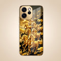 Oppo Reno 15 Pro Mini 5G Horses Royal Glory Gold Electroplated Glass Phone Back Case