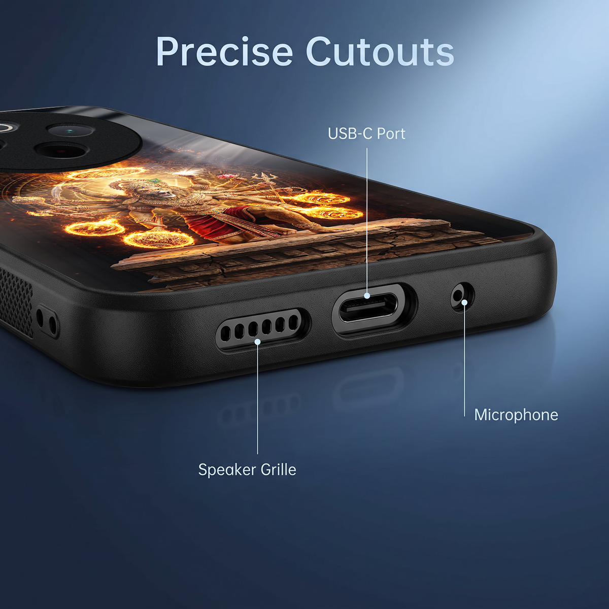 Vivo T4 5G Lord Narasimha Acrylic Glass Back Case