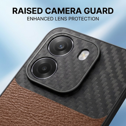 Oppo K14 5G Satyamev Jayate Carbon Fiber Leather Hybrid Phone Case