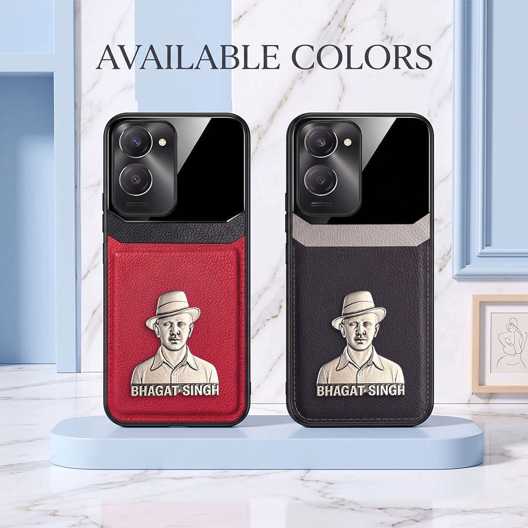 Vivo Y28s 5G Shaheed Bhagat Singh 3D Metal Leather Back Case