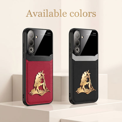 Oppo K12x 5G Mahadev 3D Gold Metal Leather Back Case