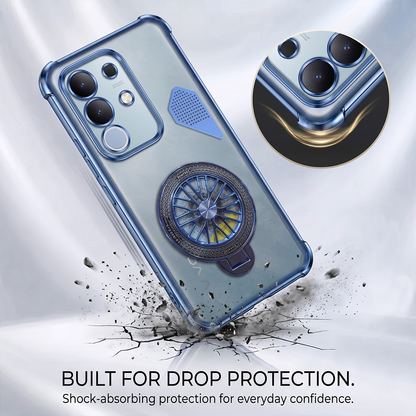 Vivo T4x 5G Stress Buster Wheel Shockproof Airbag Heat-Dissipation Case