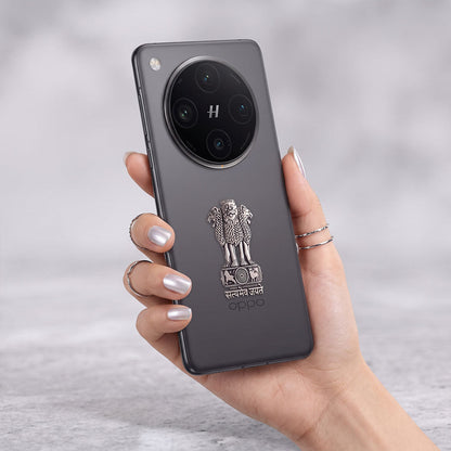 OPPO Find X8 Pro 5G Compatible Satyamev Jayate 3D Metal Emblem Sticker