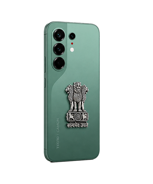 Tecno Camon 50 5G Compatible Satyamev Jayate 3D Metal Emblem Sticker