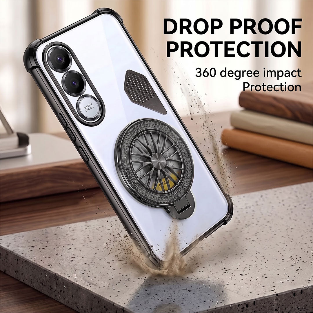 Vivo V70 FE 5G Stress Buster Wheel Shockproof Airbag Heat-Dissipation Case