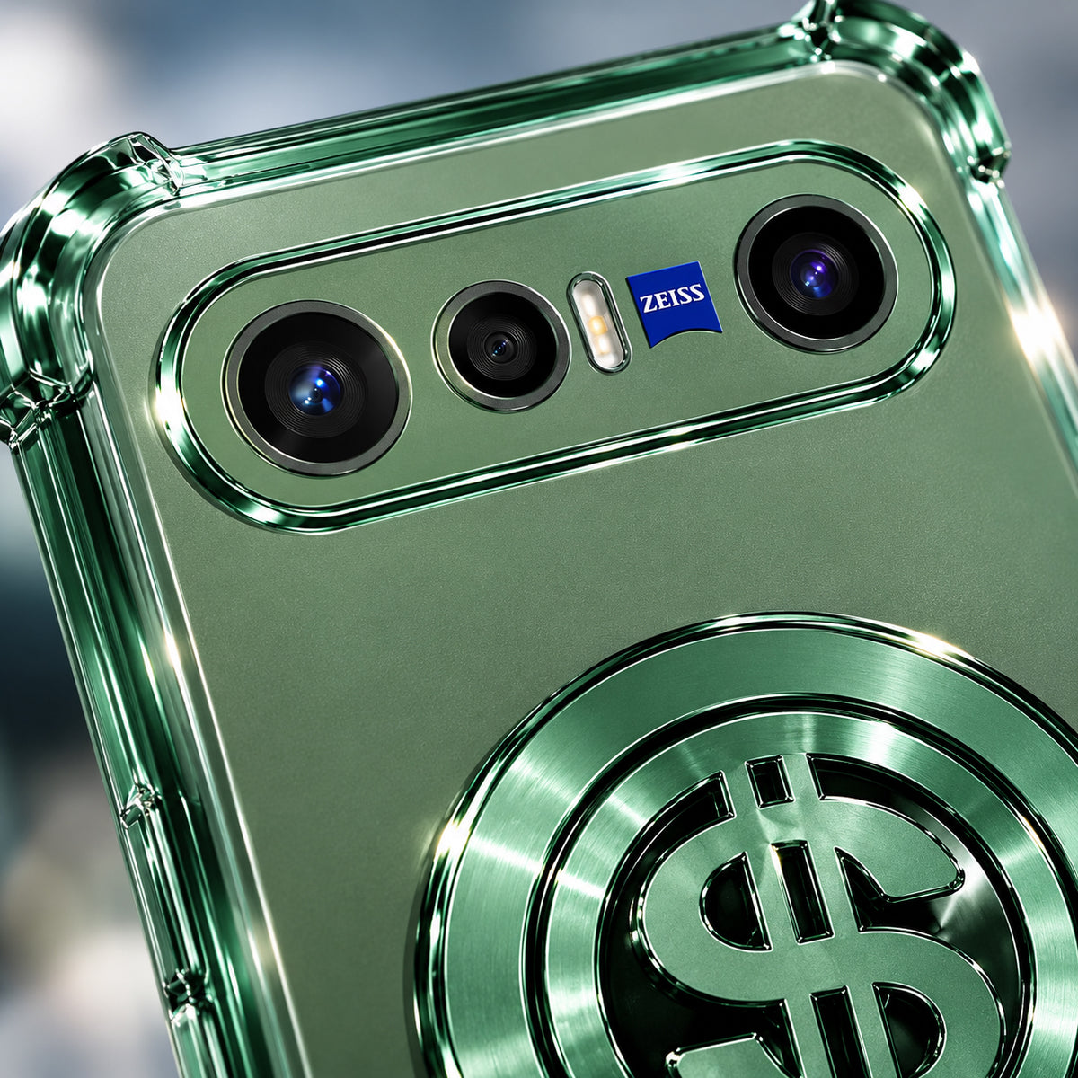 Vivo X300 FE 5G Four Corner Airbags 100% Original Astro Money Magnet Rotating Dollar Case