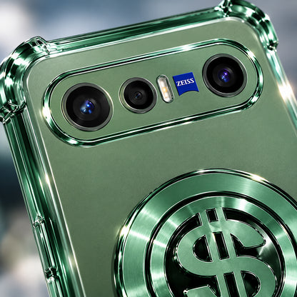 Vivo X300 FE 5G Four Corner Airbags 100% Original Astro Money Magnet Rotating Dollar Case