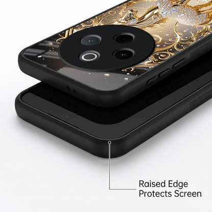 Vivo T4 5G Luxury Horse Texture Acrylic Glass Back Case