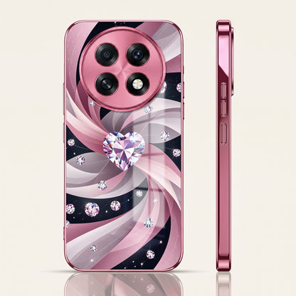 Oppo F31 Pro+ 5G Diamond Glam Pink Electroplated Glass Phone Back Case