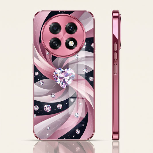 Oppo F31 Pro+ 5G Diamond Glam Pink Electroplated Glass Phone Back Case