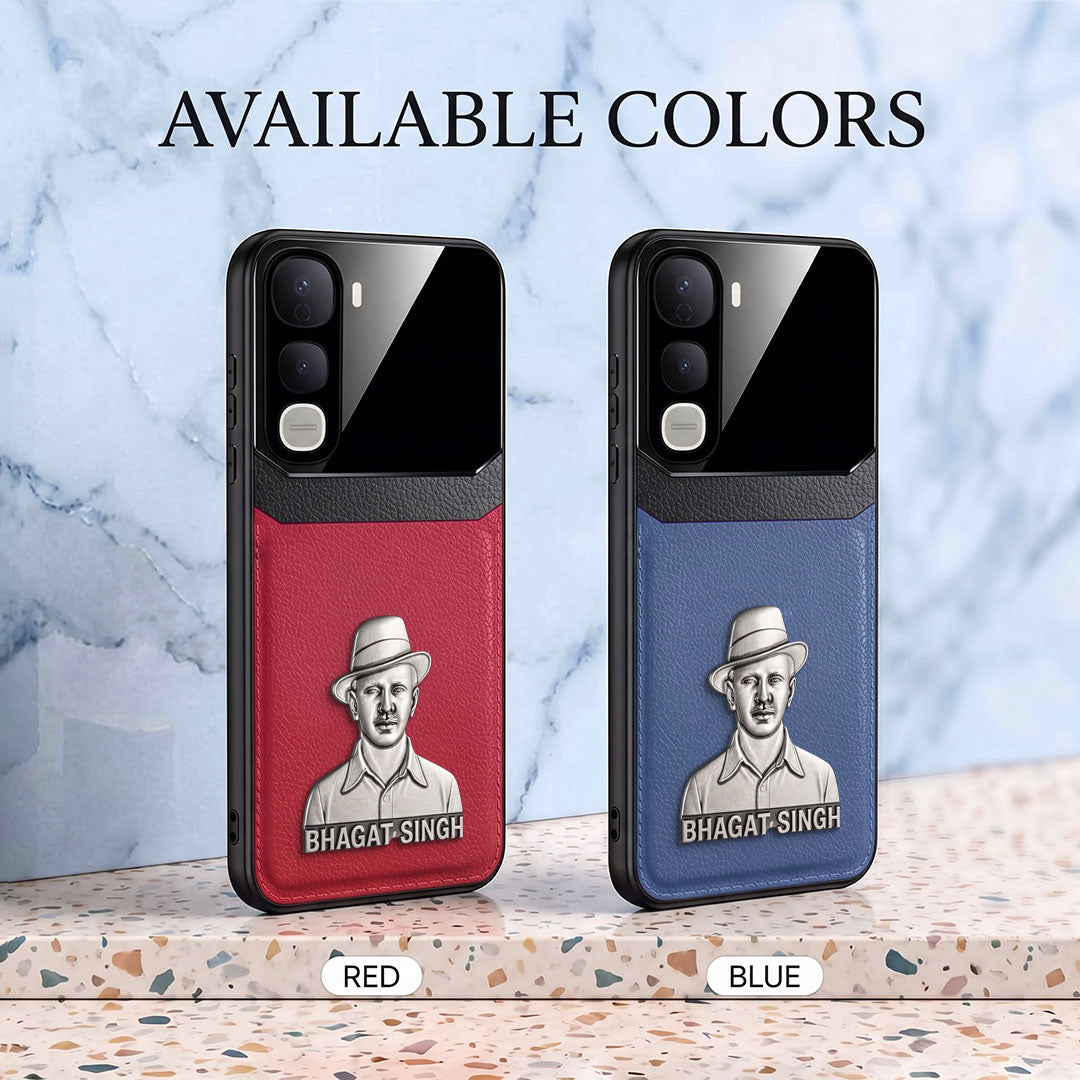 Vivo Y400 Pro 5G Shaheed Bhagat Singh 3D Metal Leather Back Case