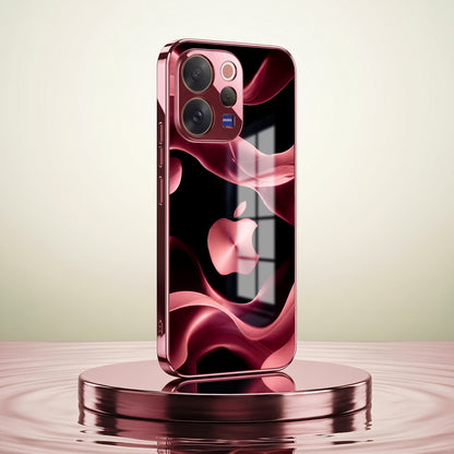 Vivo V70 5G Luxury Wave Pink Electroplated Glass Phone Back Case