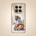 Redmi Note 15 SE 5G Bal Krishna Blessings Gold Electroplated Glass Phone Back Case