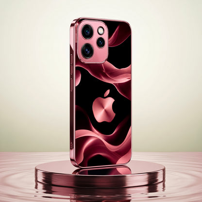 Oppo Reno 15 Pro 5G Luxury Wave Pink Electroplated Glass Phone Back Case
