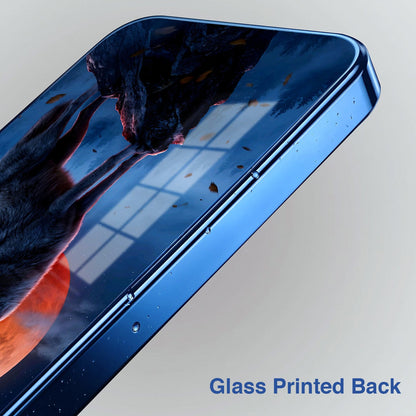 Samsung Galaxy A36 5G Lunar Wolf Blue Electroplated Glass Phone Back Case