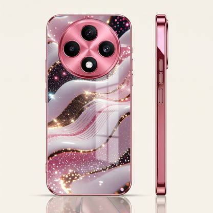 Oppo F27 5G Burberry Classic Pink Electroplated Glass Phone Back Case