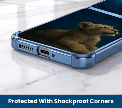 Motorola Edge 60 Pro 5G Moonlit Baby Lion Dual-Tone Transparent Airbags Case
