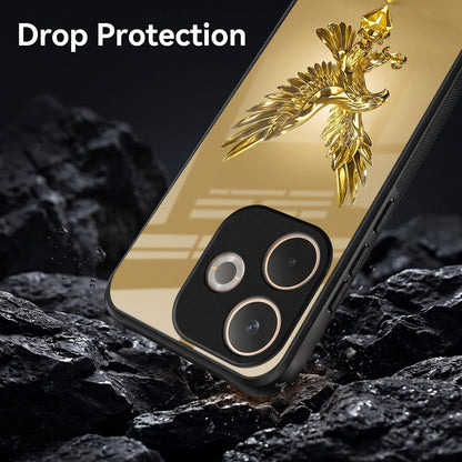 Oppo A5 Pro 5G Golden Eagle Acrylic Glass Back Case