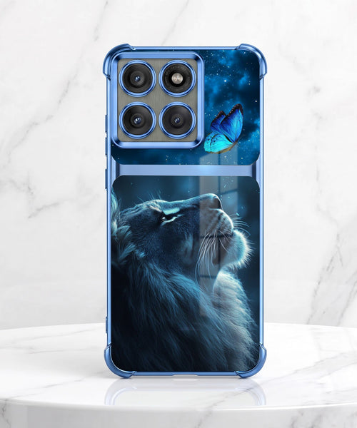 Motorola Edge 60 Pro 5G Mystic Lion Butterfly Dual-Tone Transparent Airbags Case