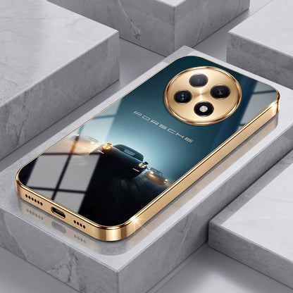 Oppo F29 Pro 5G Porsche Luxury Gold Electroplated Glass Phone Back Case