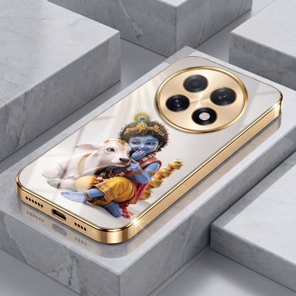 Oppo F31 Pro+ 5G Bal Krishna Blessings Gold Electroplated Glass Phone Back Case