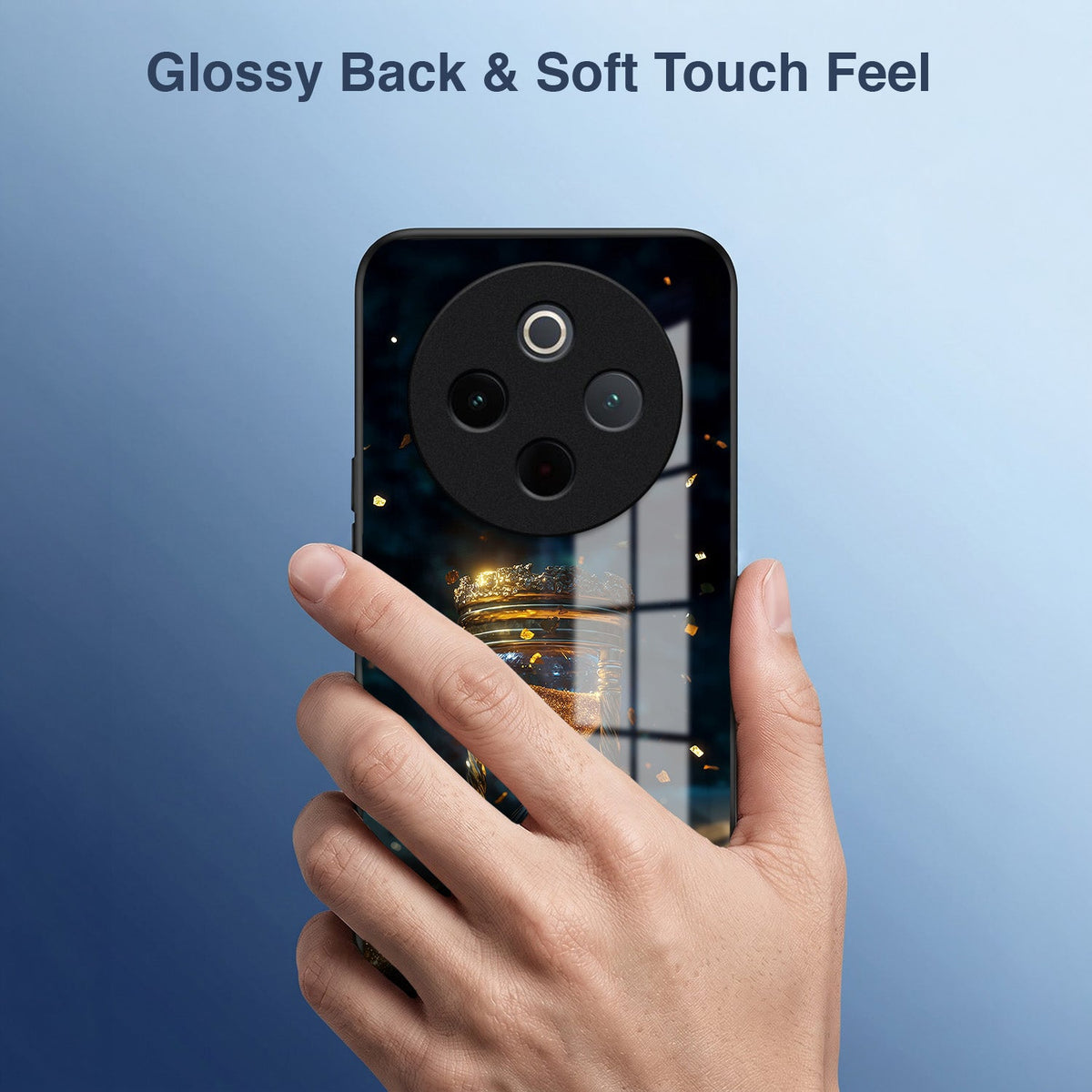 Vivo T4 5G Golden Hour Glass Acrylic Glass Back Case