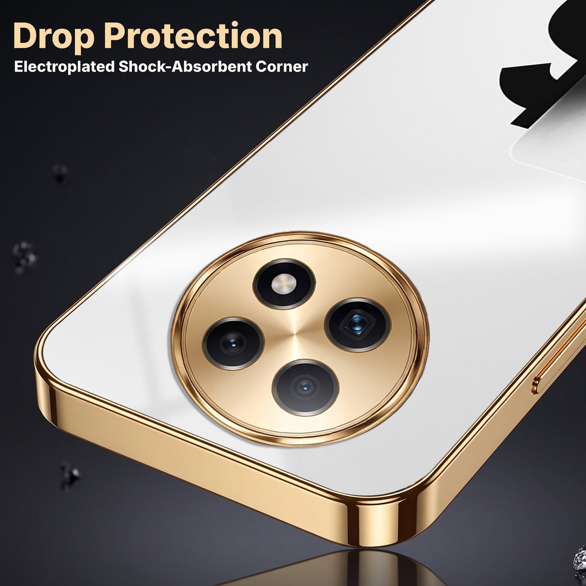 Oppo F29 Pro 5G Luxury XAU/USD Gold Electroplated Glass Phone Back Case