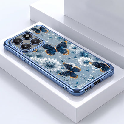 Motorola Edge 60 Pro 5G Blue Butterfly Floral Airbags Printed Back Case