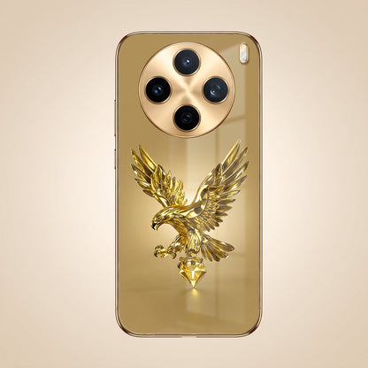 Vivo X200T 5G Golden Eagle Gold Electroplated Glass Phone Back Case