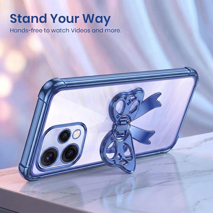 Oppo Reno 15 5G Stylish Bow Knot Transparent Shockproof Airbag Phone Case