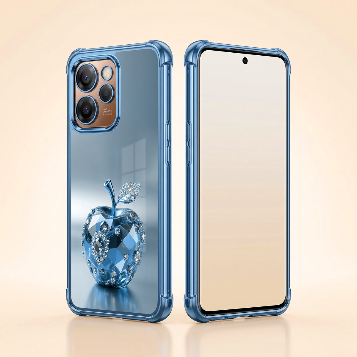 Oppo Reno 15 Pro Mini 5G Blue Apple Airbags Printed Back Case