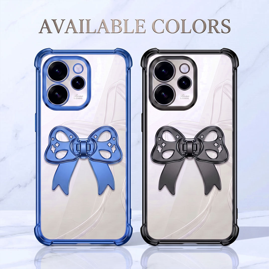 Oppo Reno 15 Pro Mini 5G Stylish Bow Knot Transparent Shockproof Airbag Phone Case