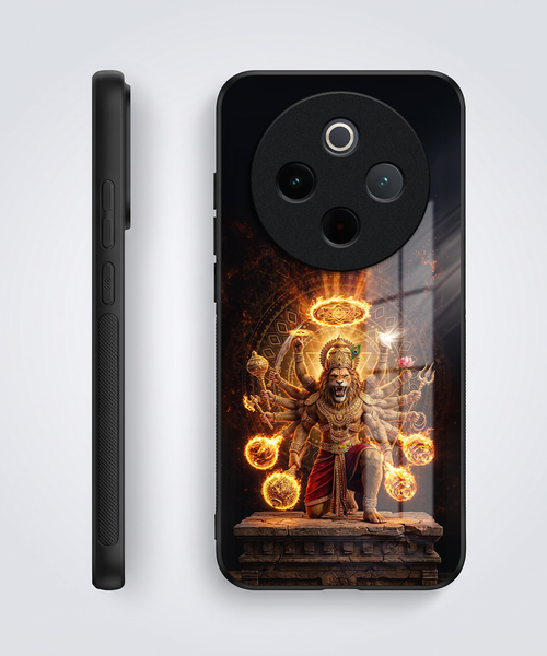 Vivo T4 5G Lord Narasimha Acrylic Glass Back Case