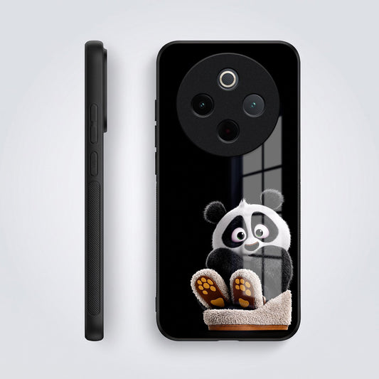 Vivo T4 5G Cute Panda Acrylic Glass Back Case