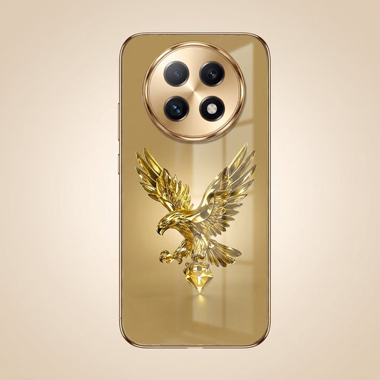 Oppo F29 Pro 5G Golden Eagle Gold Electroplated Glass Phone Back Case