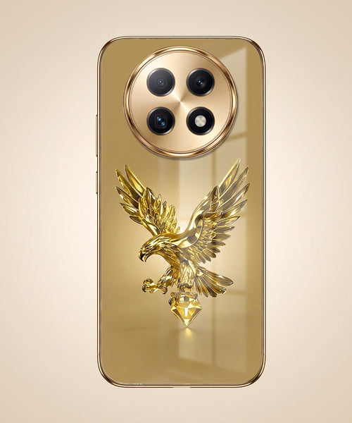 Oppo F29 Pro 5G Golden Eagle Gold Electroplated Glass Phone Back Case