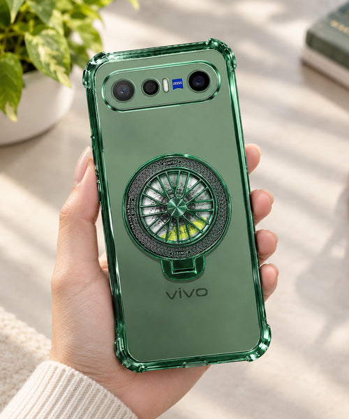 Vivo X300 FE 5G Premium Stress Buster Wheel Rotating Shockproof Airbags Case