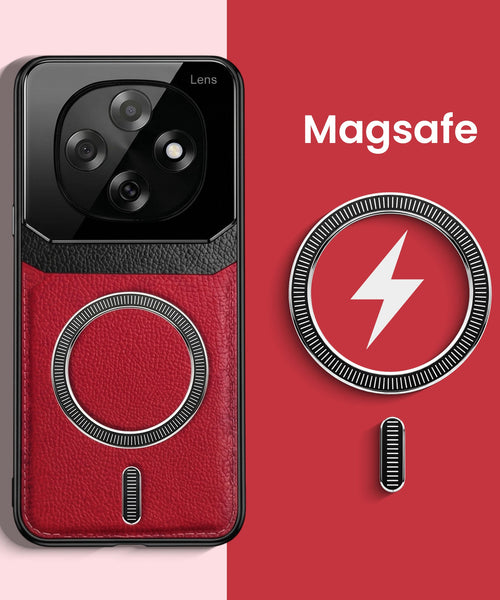 Oppo F31 Pro 5G Premium Magsafe Magnetic Leather Lens Protective Case
