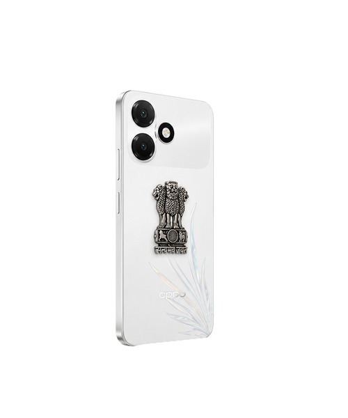 Oppo A6c 5G Compatible Satyamev Jayate 3D Metal Emblem Sticker