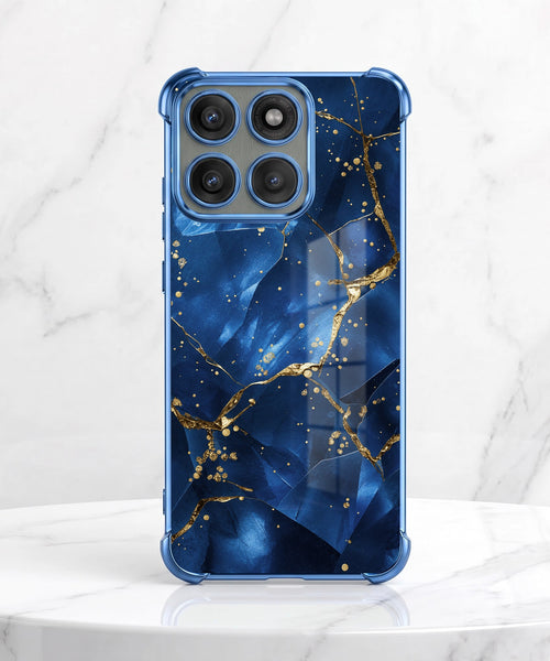 Motorola Edge 60 Pro 5G Blue Crimson Marble Airbags Printed Back Case