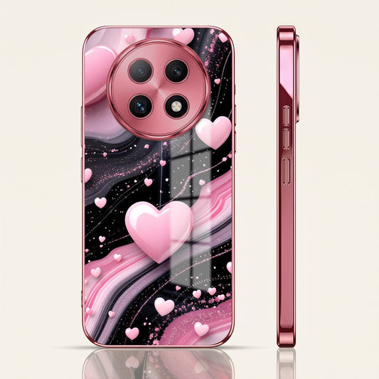 Oppo F29 Pro 5G Love Sparkle Pink Electroplated Glass Phone Back Case