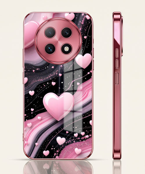 Oppo F29 Pro 5G Love Sparkle Pink Electroplated Glass Phone Back Case