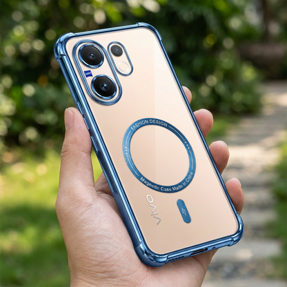 Vivo V60 5G Airbag Case With Magsafe and Magnetic Car Holder