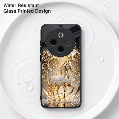 Vivo T4 5G Luxury Horse Texture Acrylic Glass Back Case