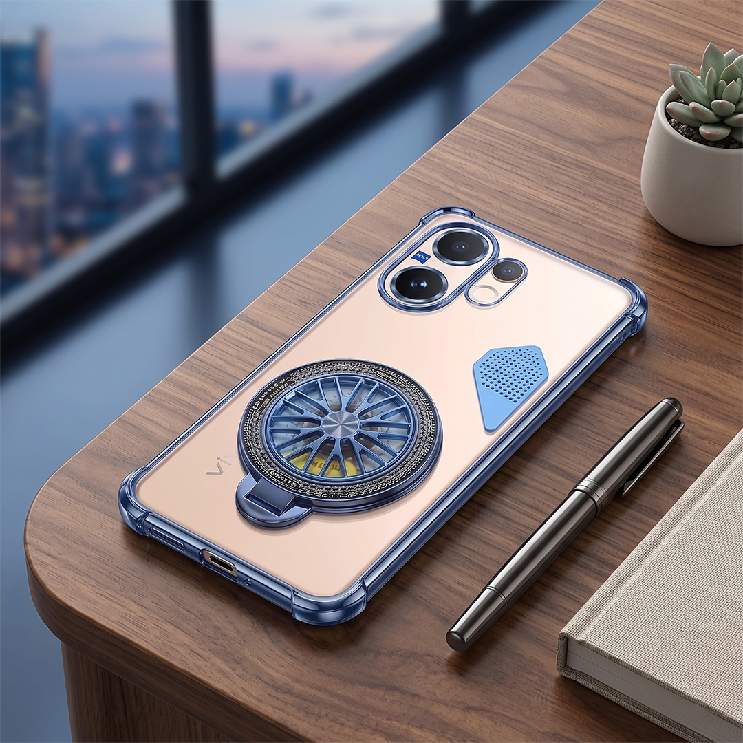 Vivo V60 5G Stress Buster Wheel Shockproof Airbag Heat-Dissipation Case